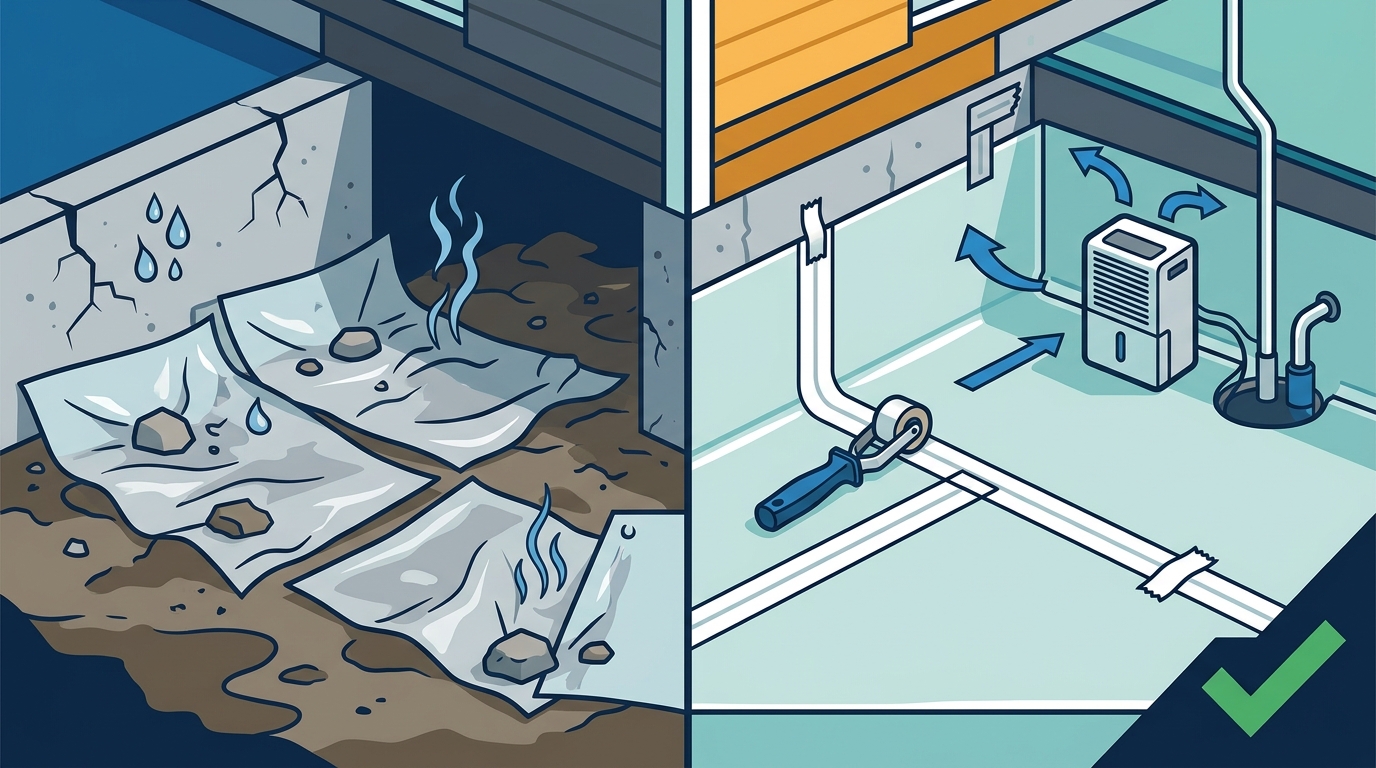 Common Mistakes When Installing Crawl Space Moisture Barriers