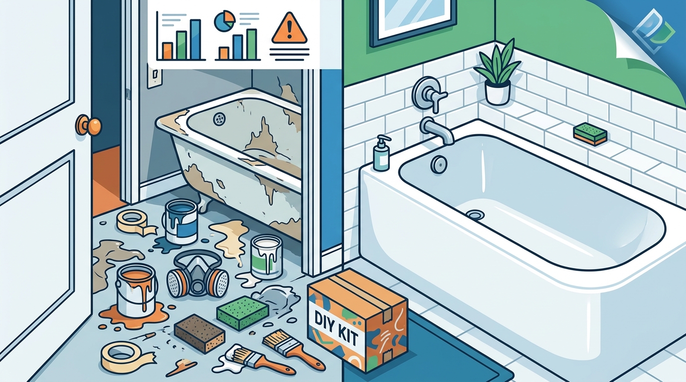 DIY Bathtub Reglazing: Risks, Costs, and Professional Alternives