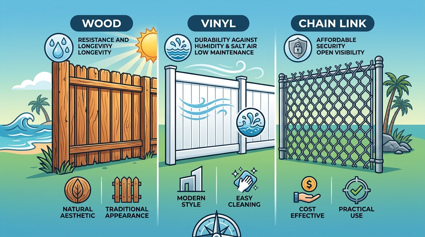 Wood vs Vinyl vs Chain Link Fences: Brazoria County Comparison