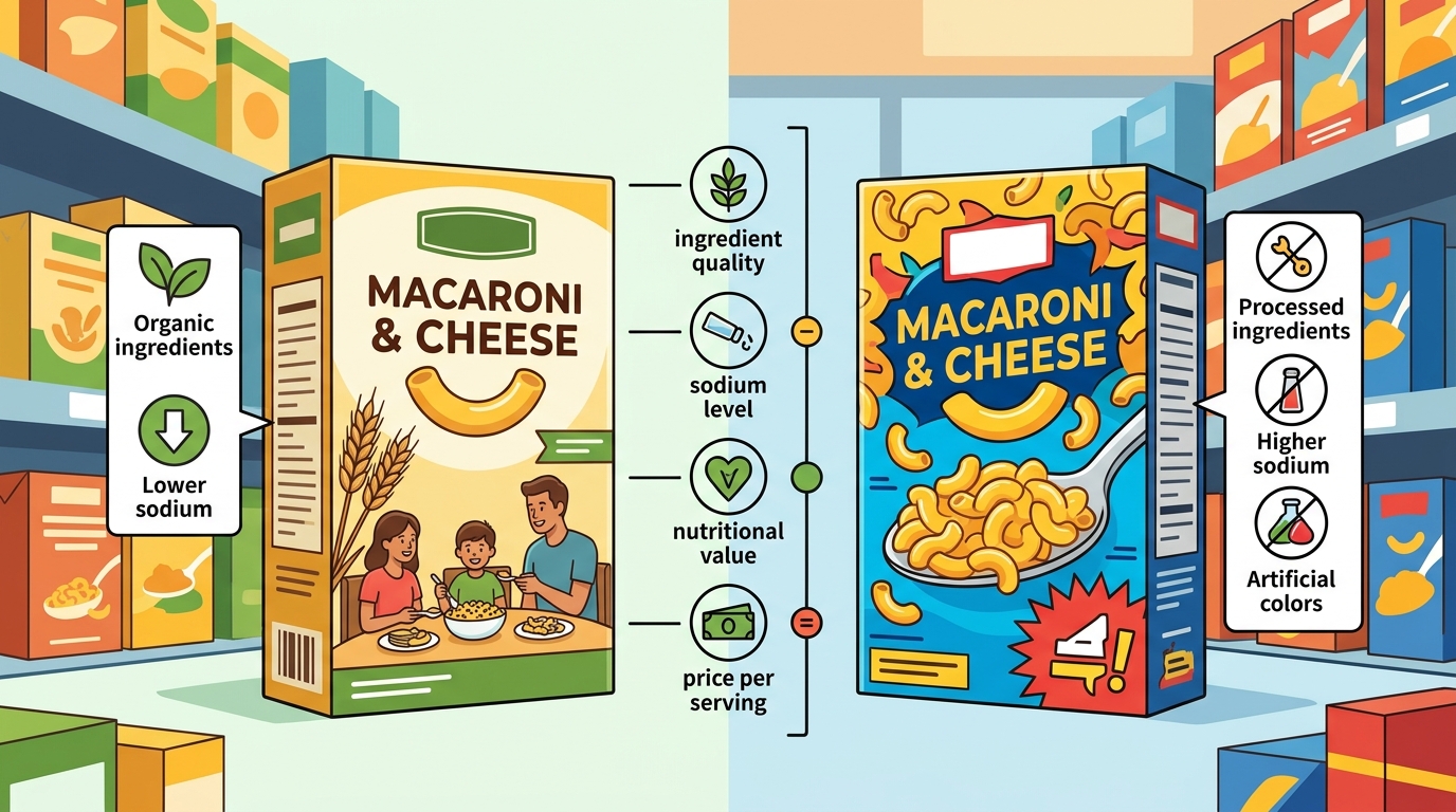 Clean Mac & Cheese Cost Comparison for Toddlers