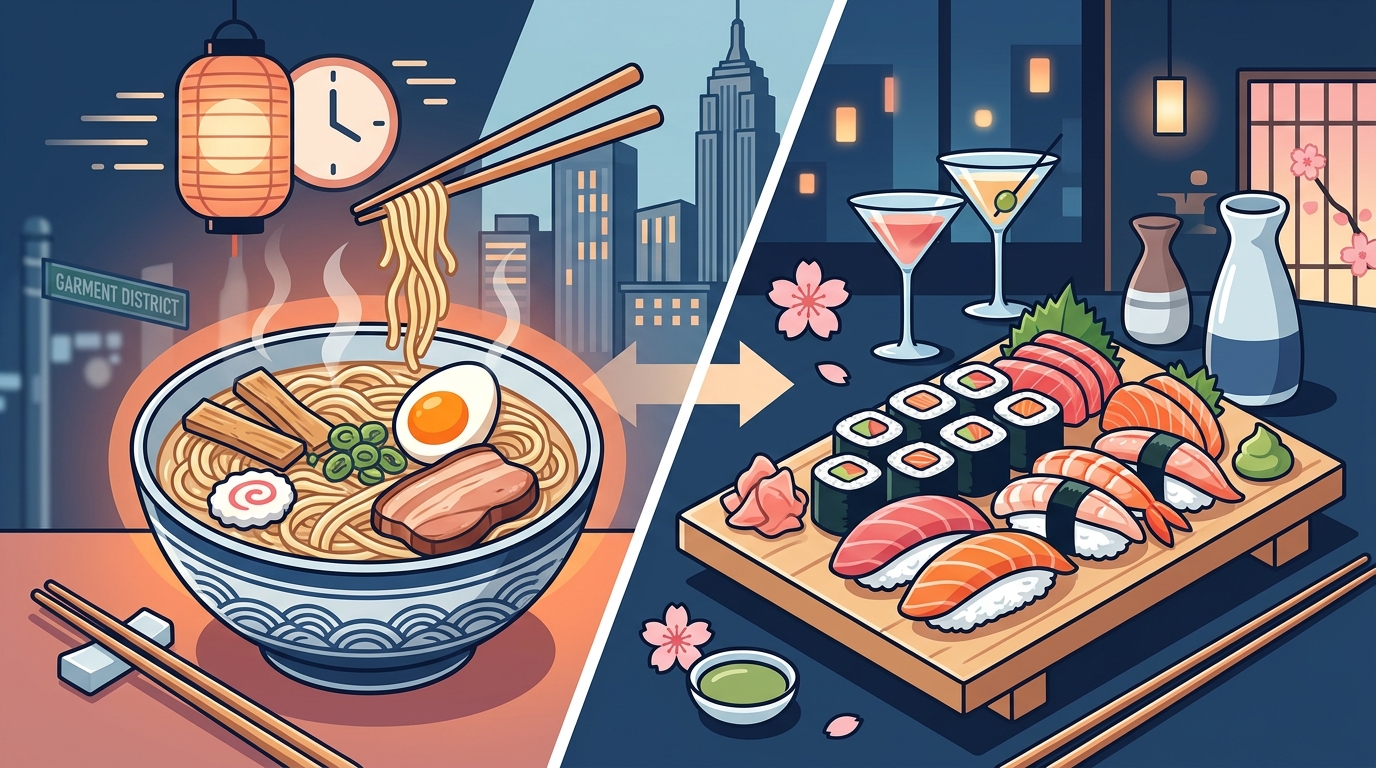Zen Ramen vs. Traditional Sushi: A Midtown Dining Comparison