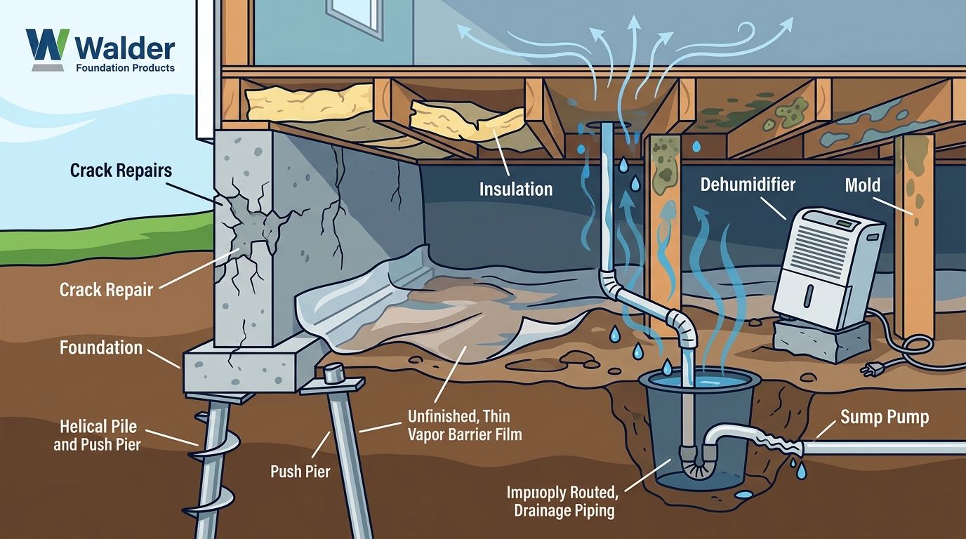 Common Contractor Mistakes in Foundation and Crawl Space Repair