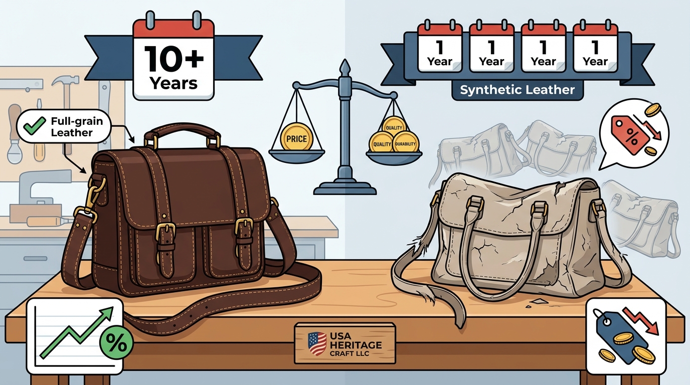 Price-to-Quality Ratio: Why Full-Grain Leather Bags Last Decades