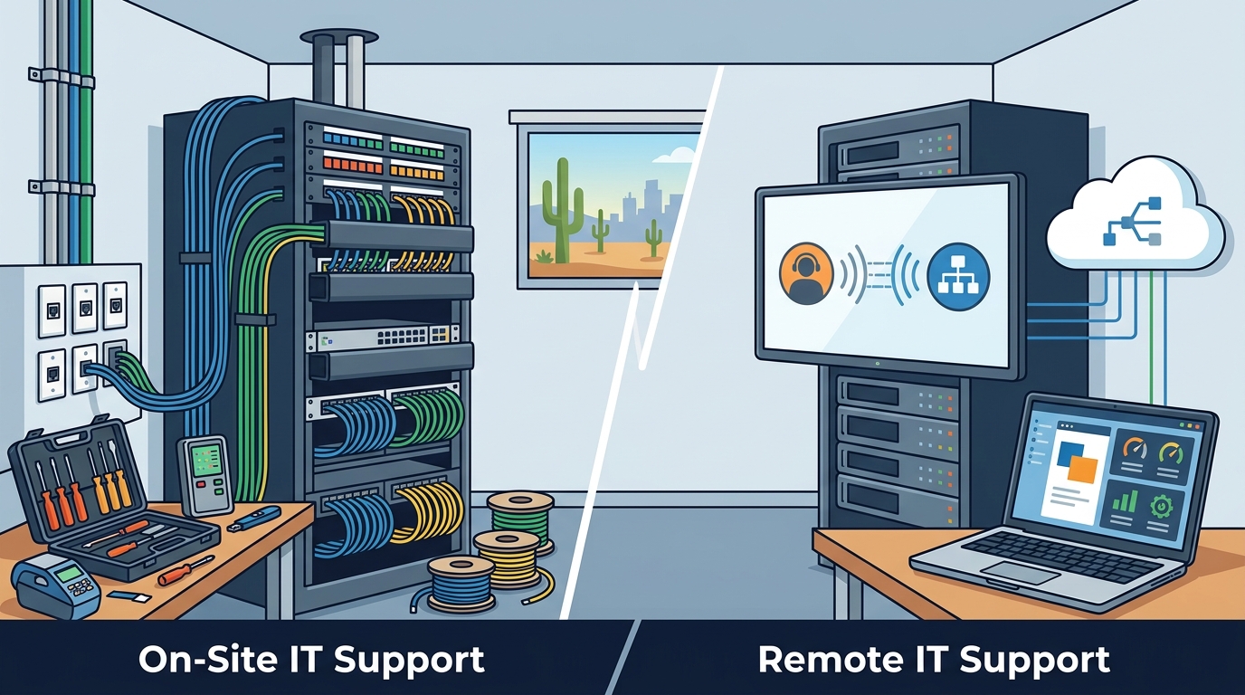Remote vs On-Site IT Support: Common Mistakes Arizona Businesses