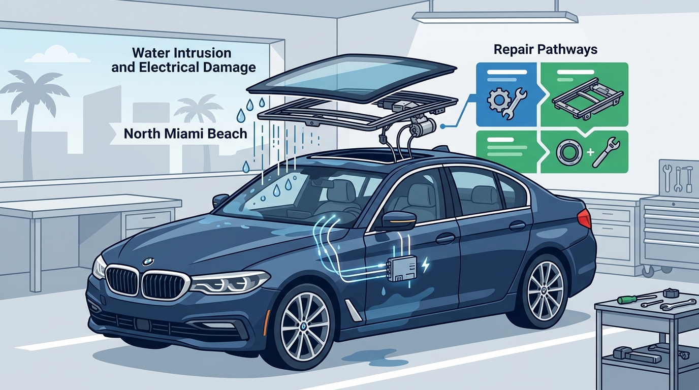 Comparing BMW Sunroof Repair Options in North Miami Beach