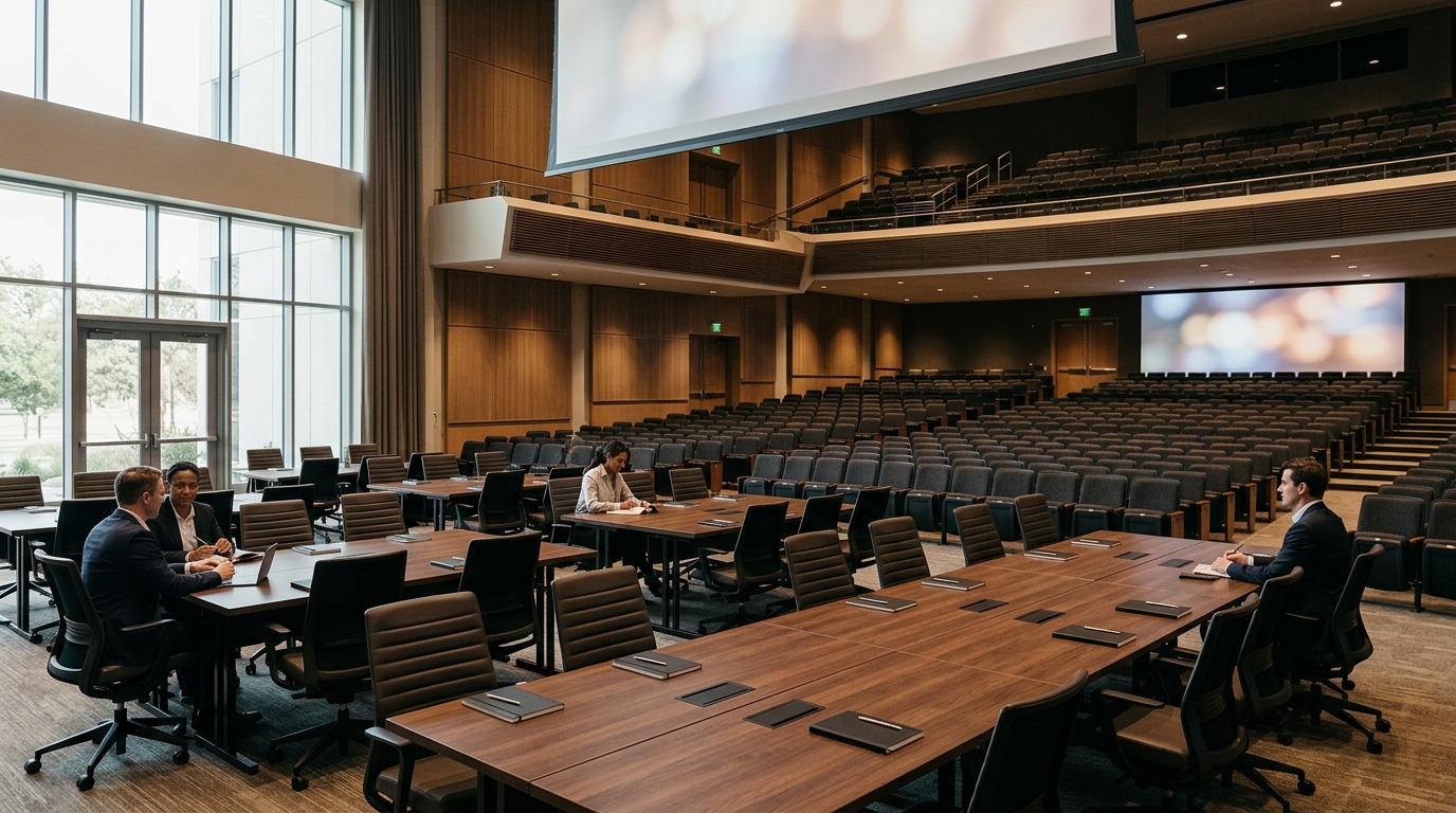 Flexible Seating Layouts for Conferences: Auditorium vs. Theater