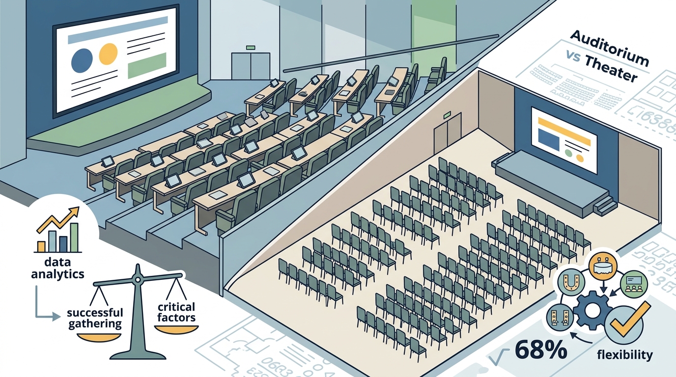 Flexible Seating Layouts for Conferences: Auditorium vs. Theater