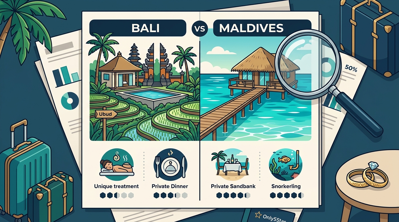 Comparing Luxury Honeymoon Destinations: Bali vs. Maldives