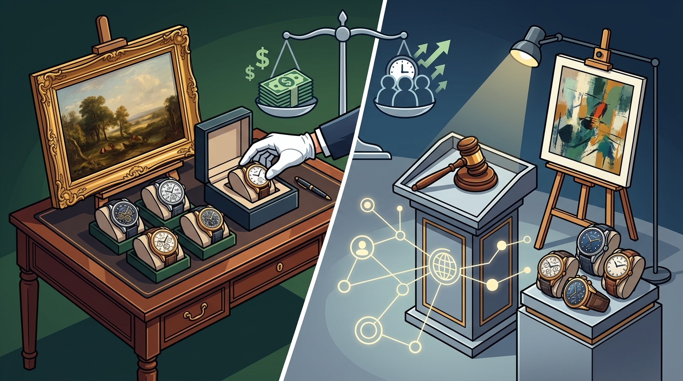 Selling vs. Auctioning: Best Way to Sell Luxury Watches & Art