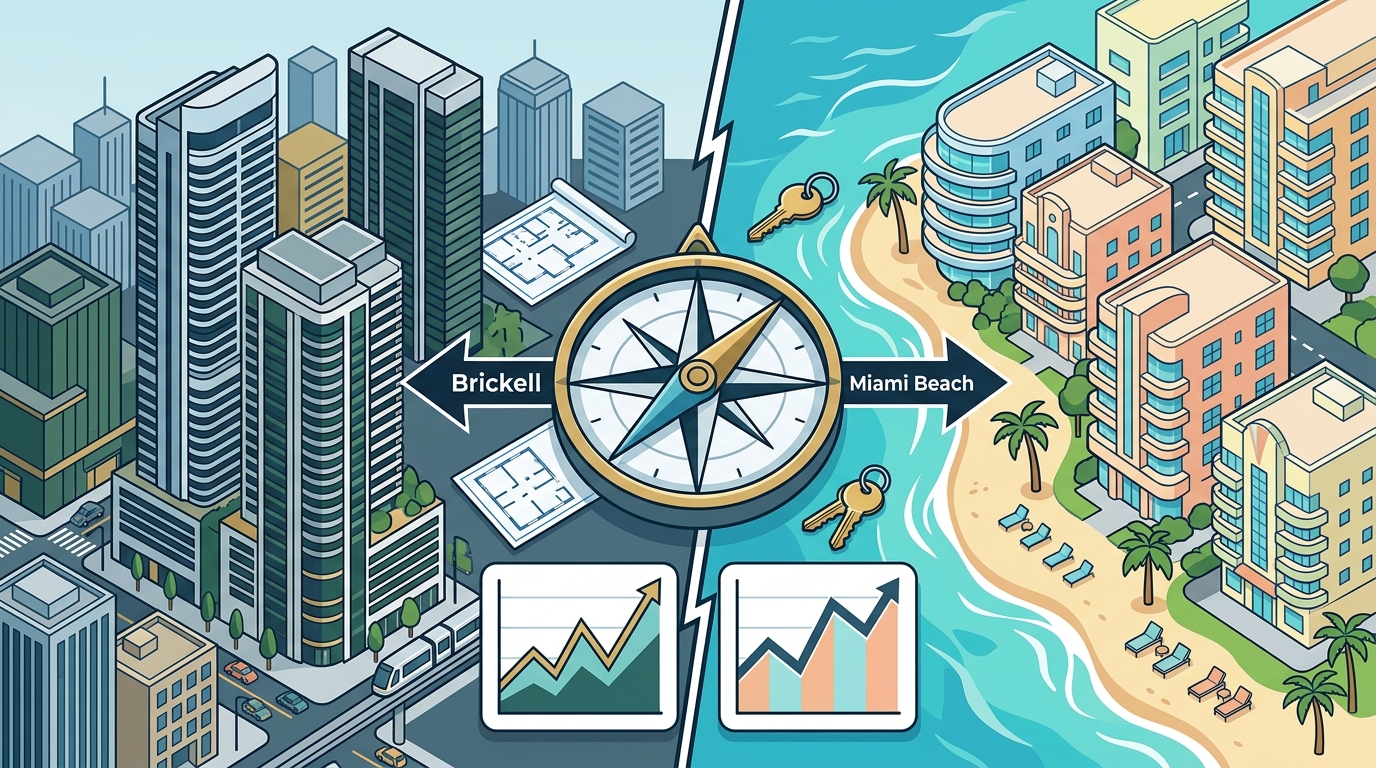 Miami Real Estate Comparison: Brickell vs. Miami Beach Condos