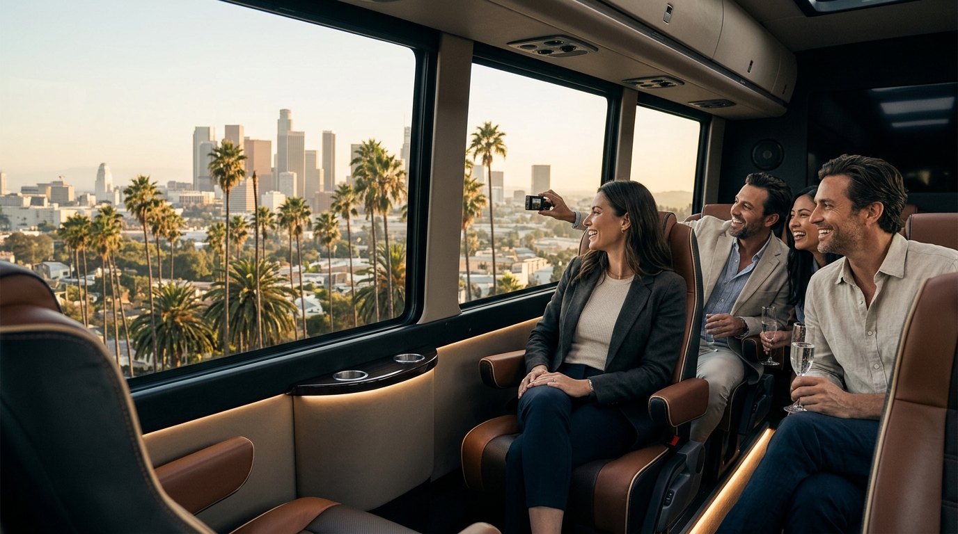 Benefits of Luxury Minibus City Tours in Los Angeles for Group