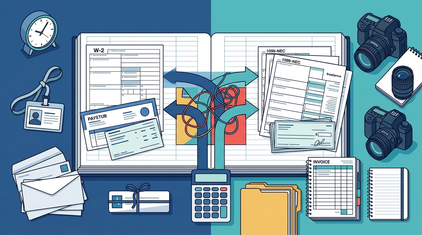 Common Mistakes When Filing Mixed W-2 and 1099 Income