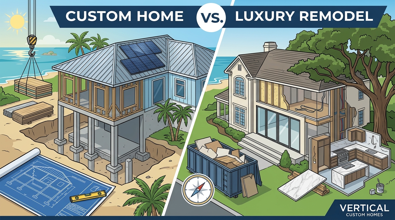 Custom Home vs. Luxury Remodel: Sarasota Comparison