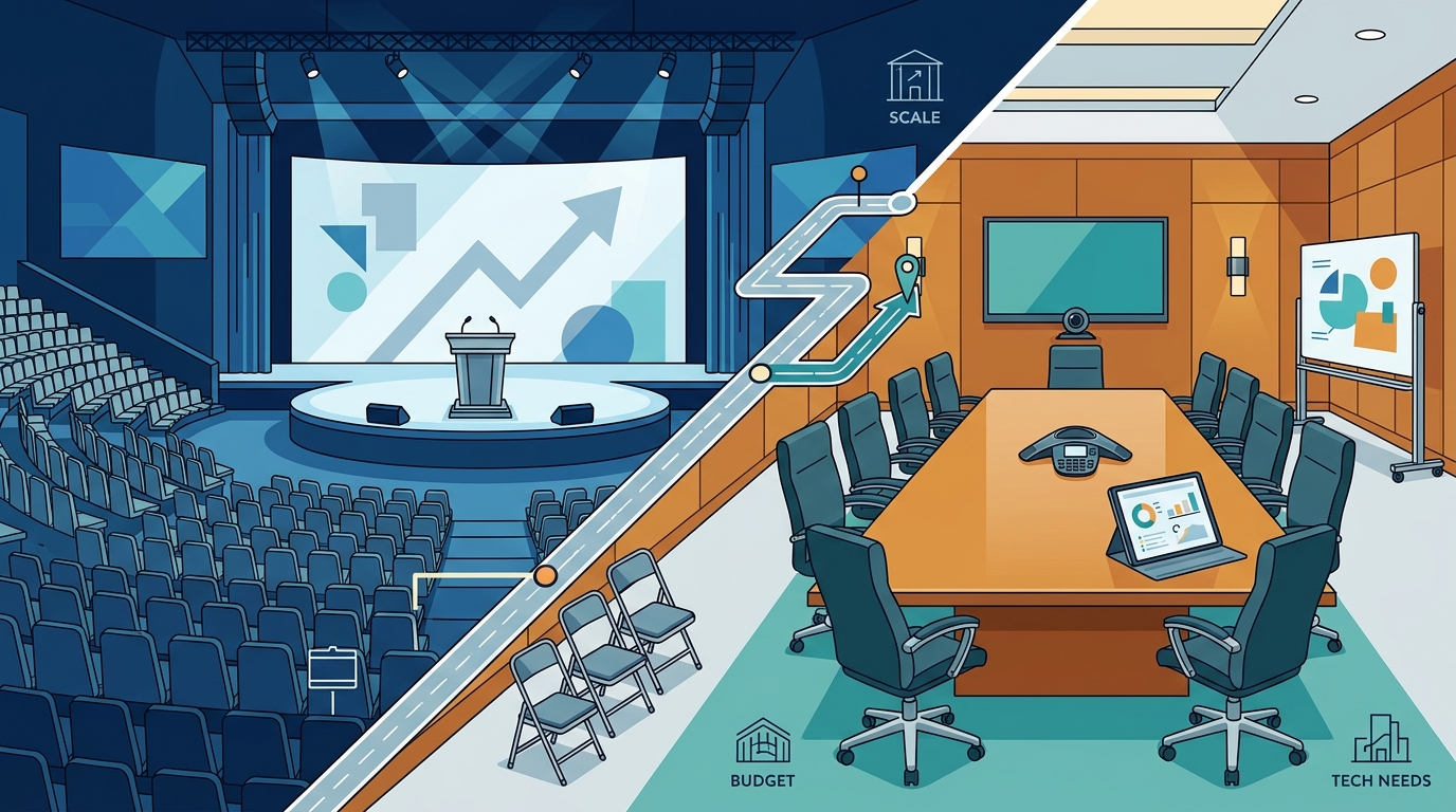 Event Venue Comparison: Auditorium vs. Medium Meeting Room