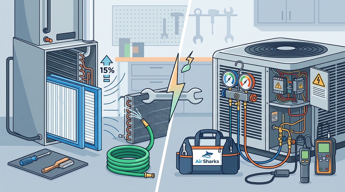 DIY HVAC Maintenance: What You Can Do vs. When to Call Air Shark