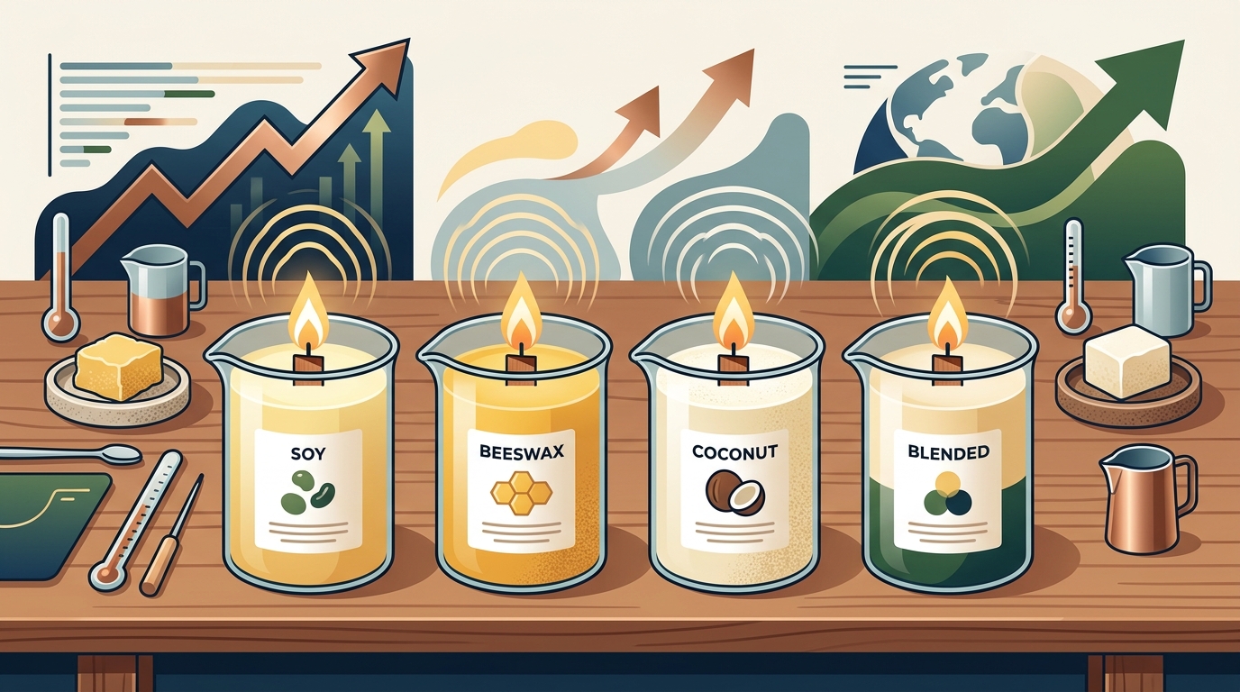 Candle Wax Comparison: Soy, Beeswax, Coconut & More