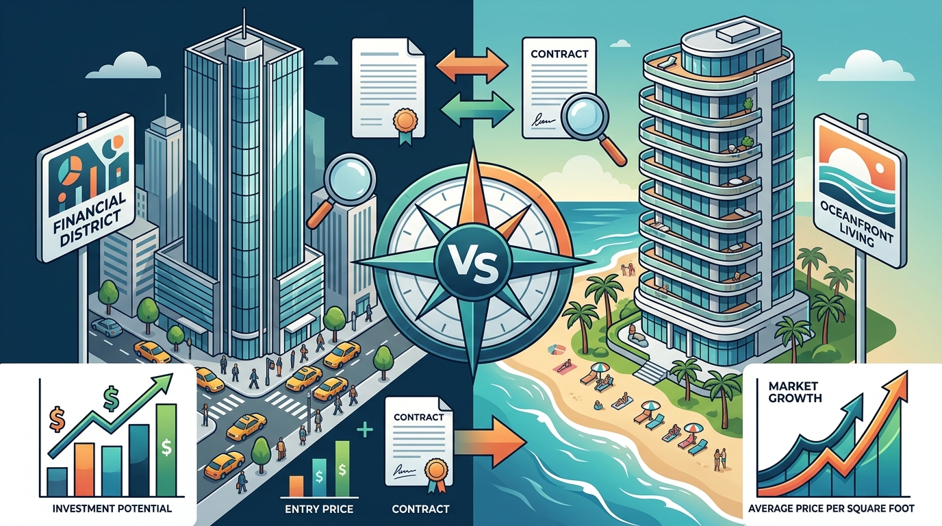 Miami Real Estate Comparison: Brickell vs. Miami Beach Condos