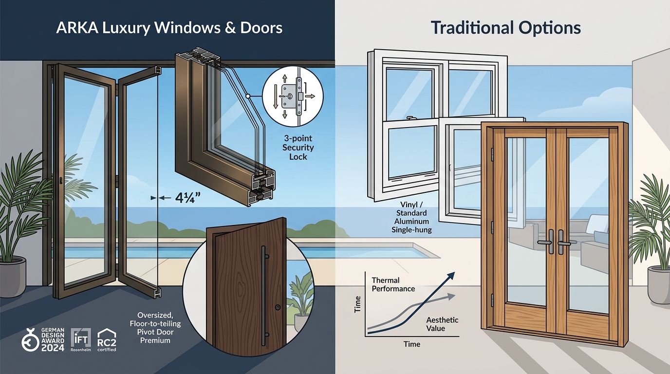 Comparing Luxury Windows & Doors: ARKA vs. Traditional Options