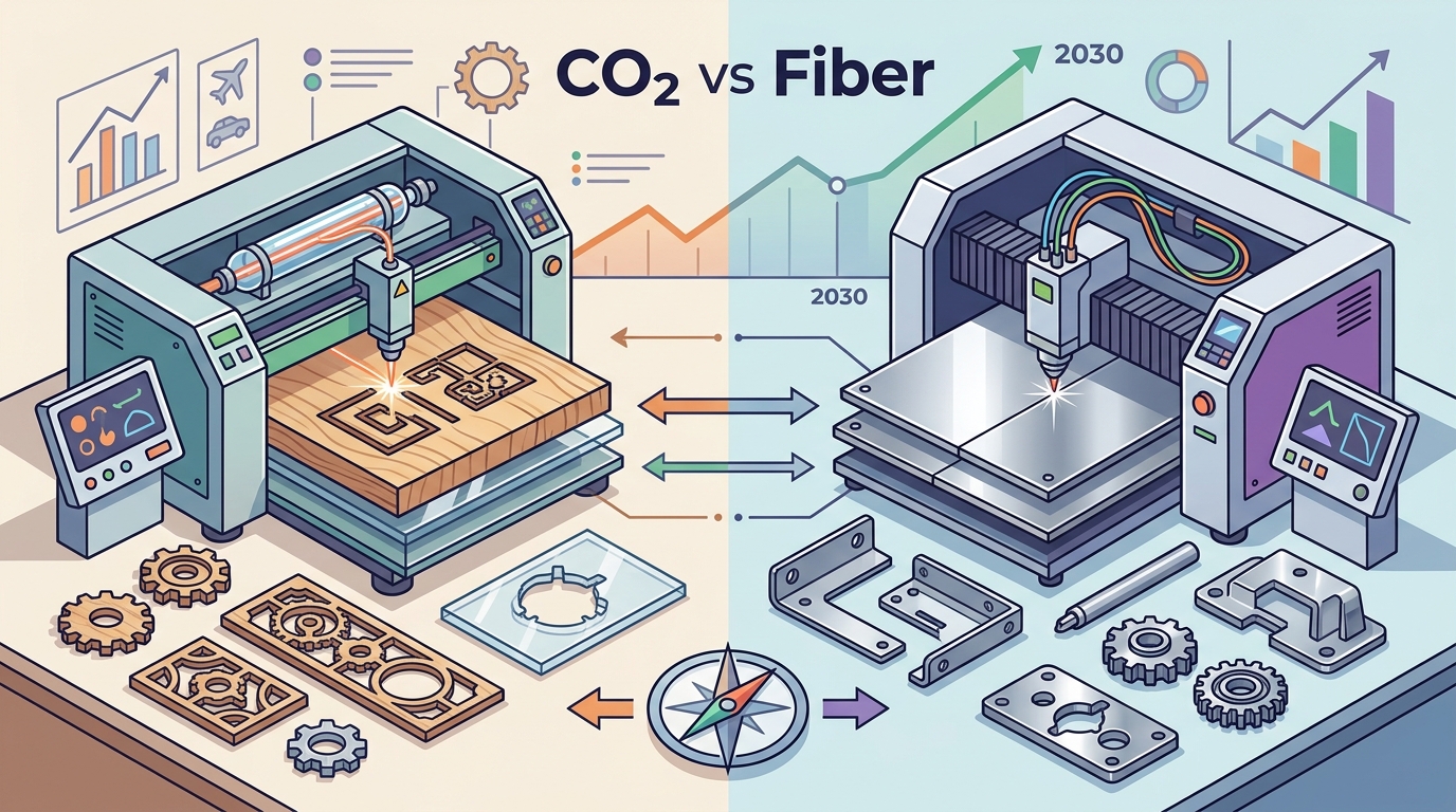 Laser Cutting Machine Comparison: CO2 vs Fiber for Beginners