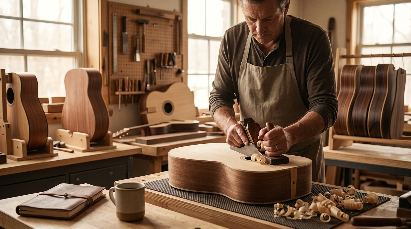 The Craftsmanship Process Behind Custom Acoustic Guitar Building