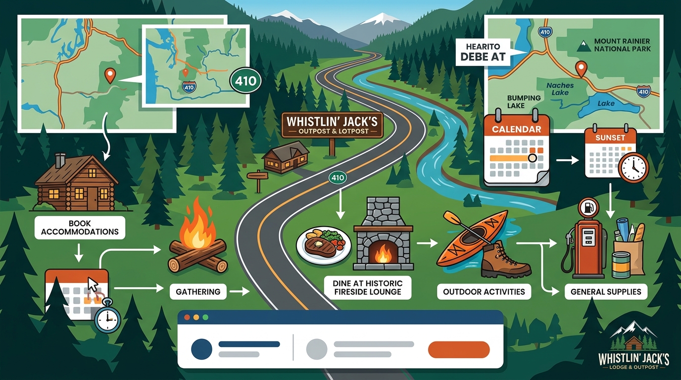 How to Plan Your Stop at Whistlin' Jack's Lodge on Highway 410