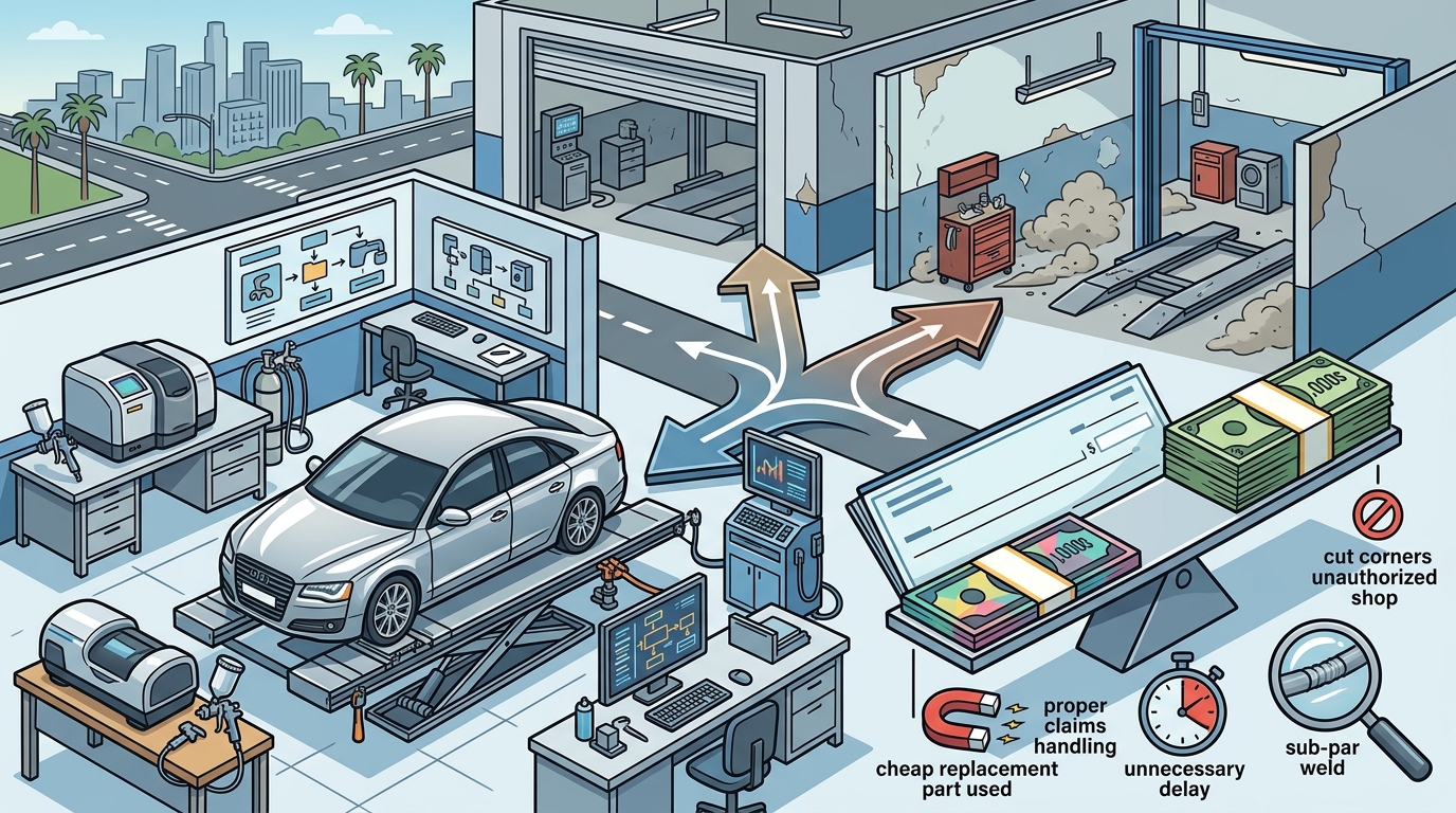 Common Insurance Claim Mistakes When Choosing a Body Shop in LA