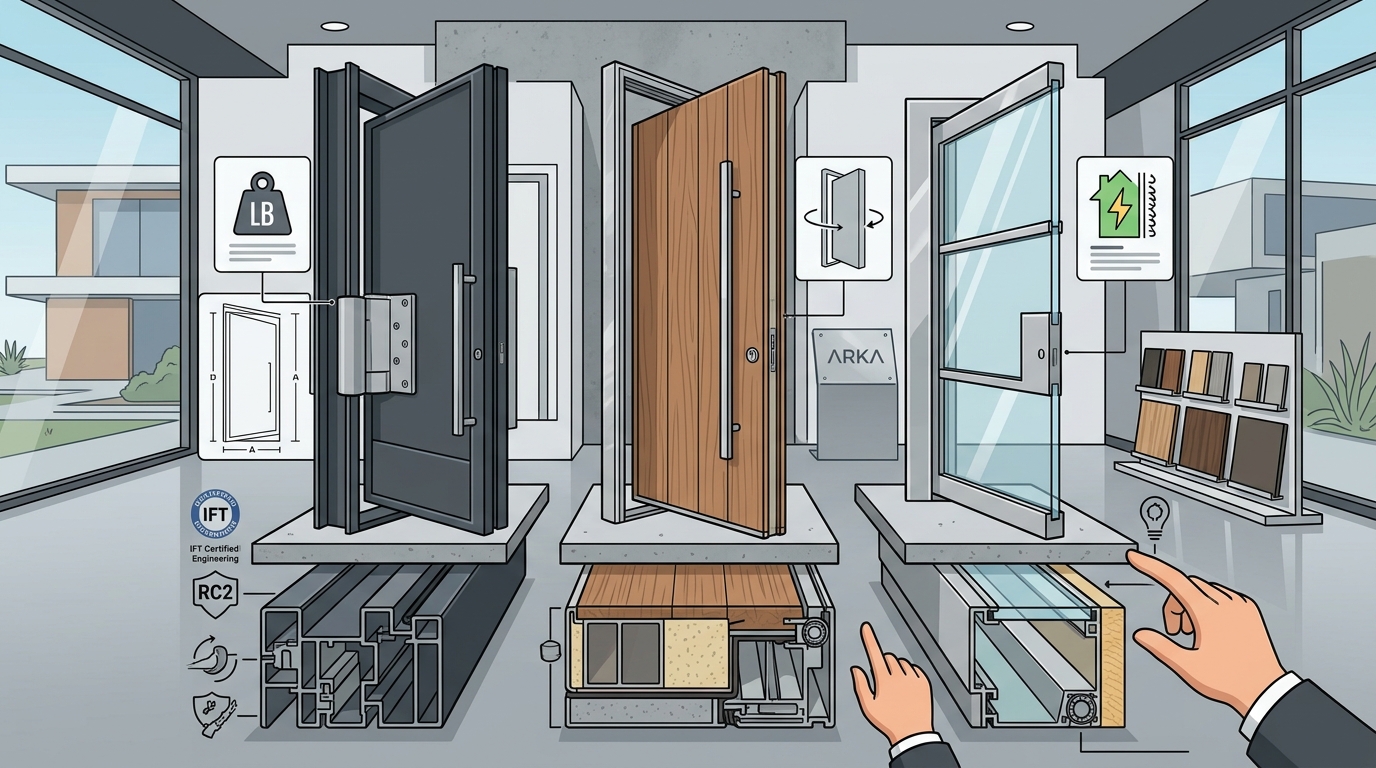 Comparing Luxury Pivot Door Collections at Los Angeles Showrooms