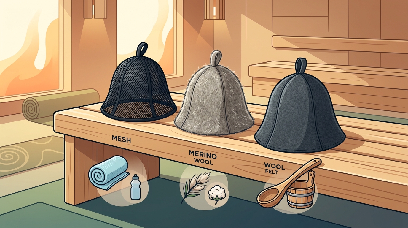 Mesh vs. Wool vs. Felt: A Decision Framework for Picking the Right Sauna Hat for Heated Workouts