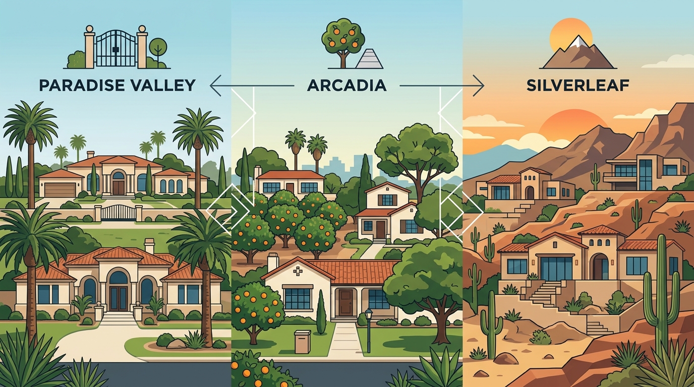 Paradise Valley vs. Arcadia vs. Silverleaf: Luxury Home Guide