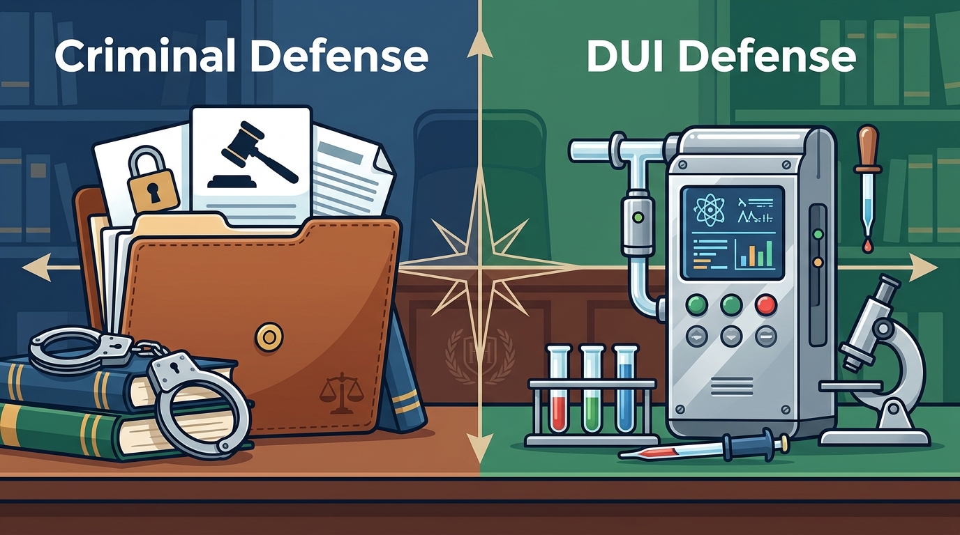 Criminal Defense vs. DUI Defense: Choosing the Right Legal Path