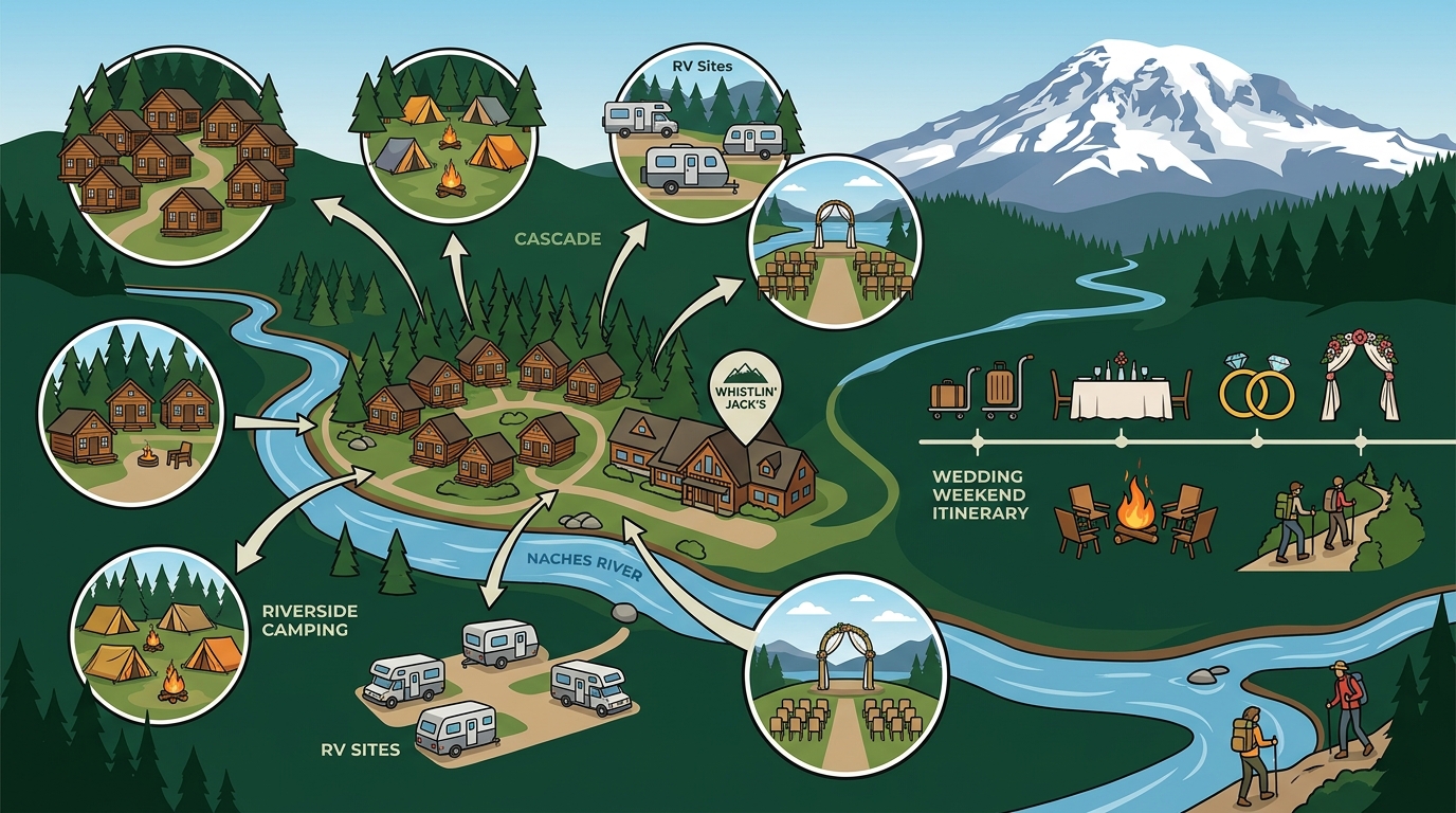 Mount Rainier Wedding Guide: On-Site Guest Lodging at Whistlin'