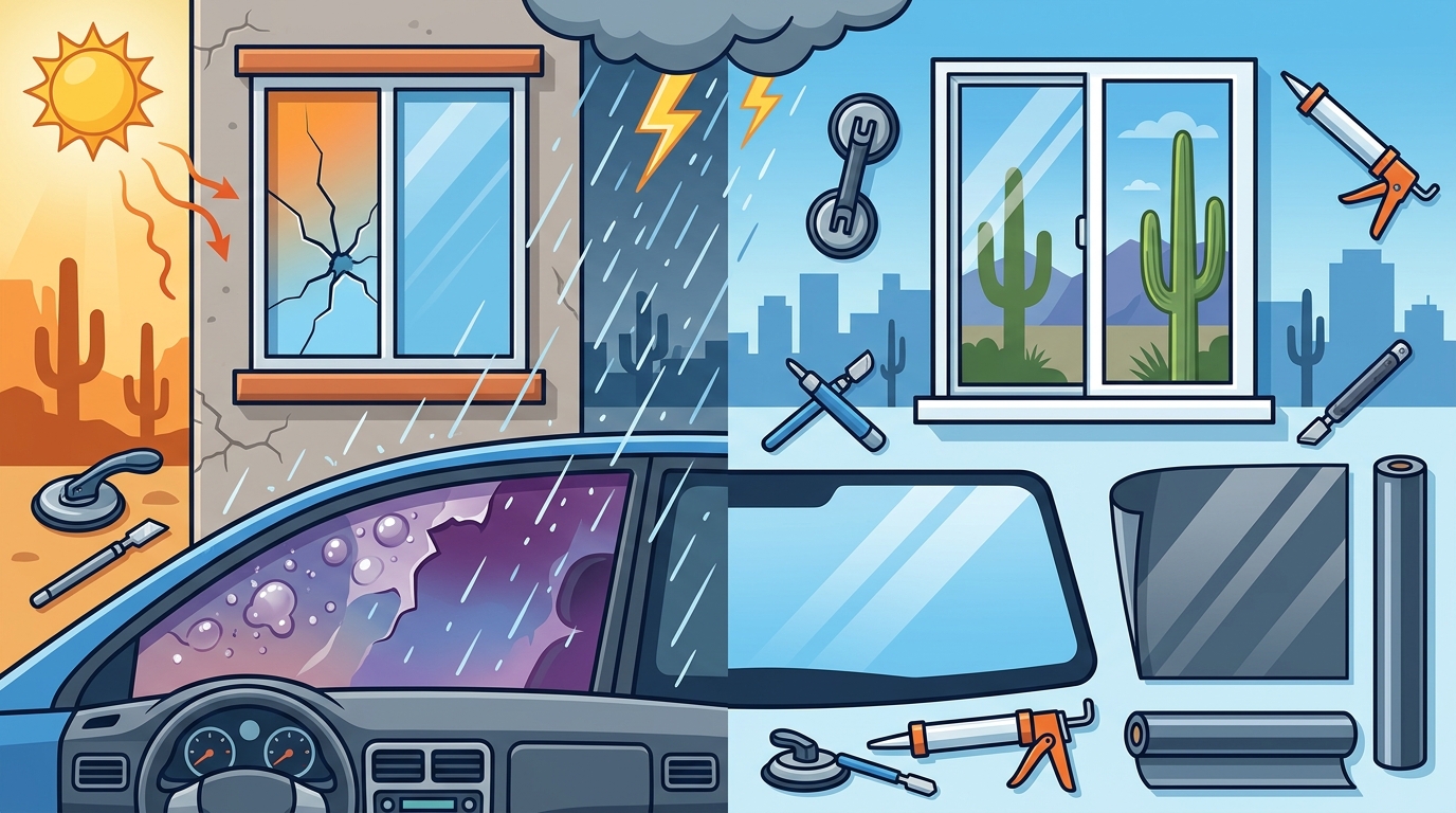 Common Mistakes When Hiring a Glass Repair Company in Tucson