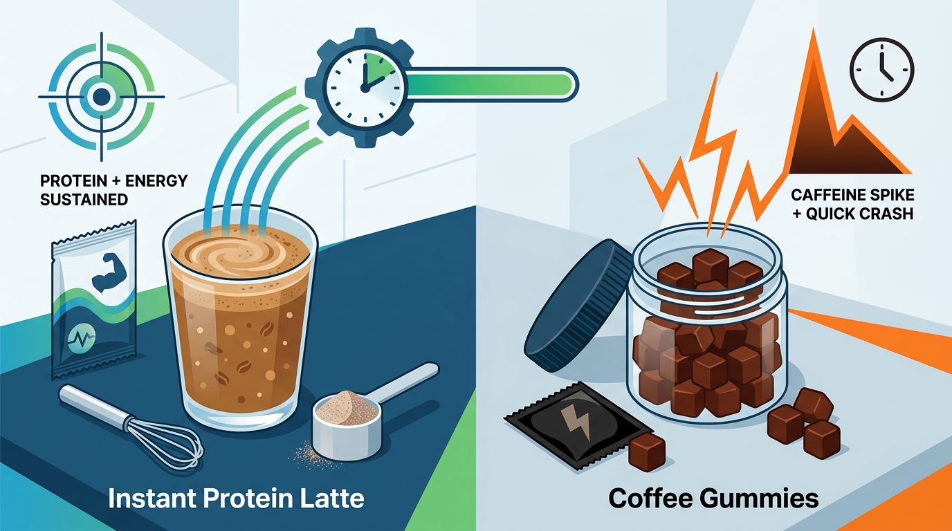 Instant Protein Lattes vs. Coffee Gummies: Which Boosts Energy?