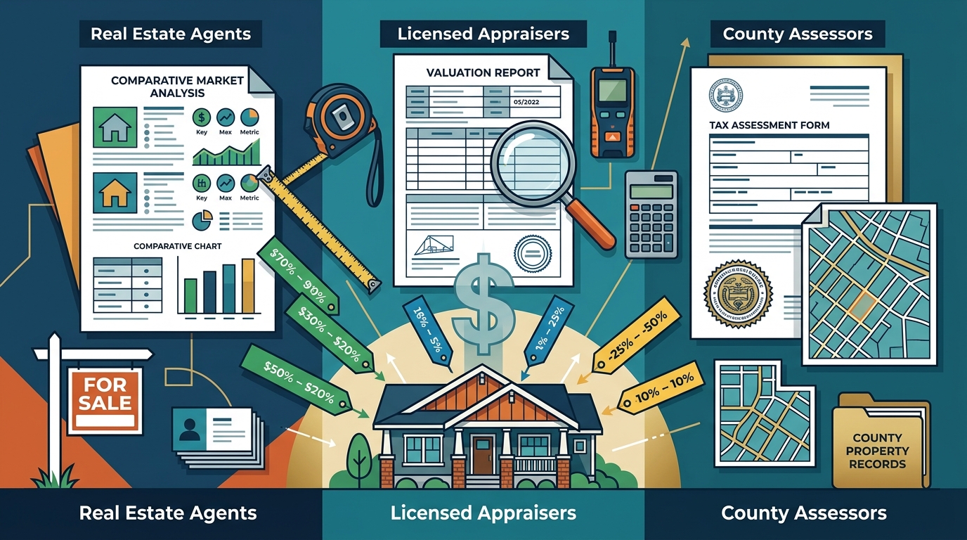 Home Valuation in Midvale: Agents vs Appraisers vs County