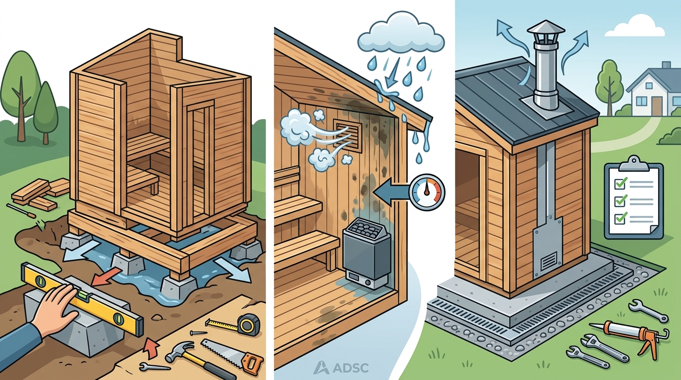 Common Mistakes When Installing and Maintaining Backyard Saunas