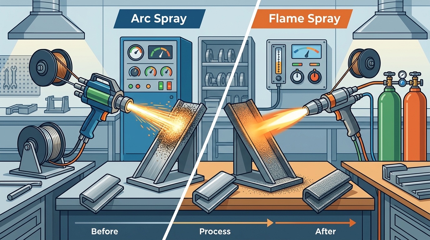 Arc Spray vs. Flame Spray: Thermal Coating Application Guide