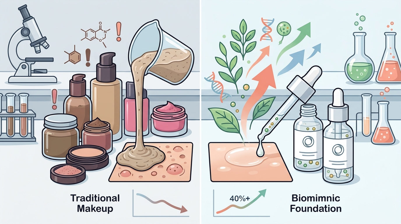 Biomimic Foundation vs. Traditional Makeup: A 2026 Comparison