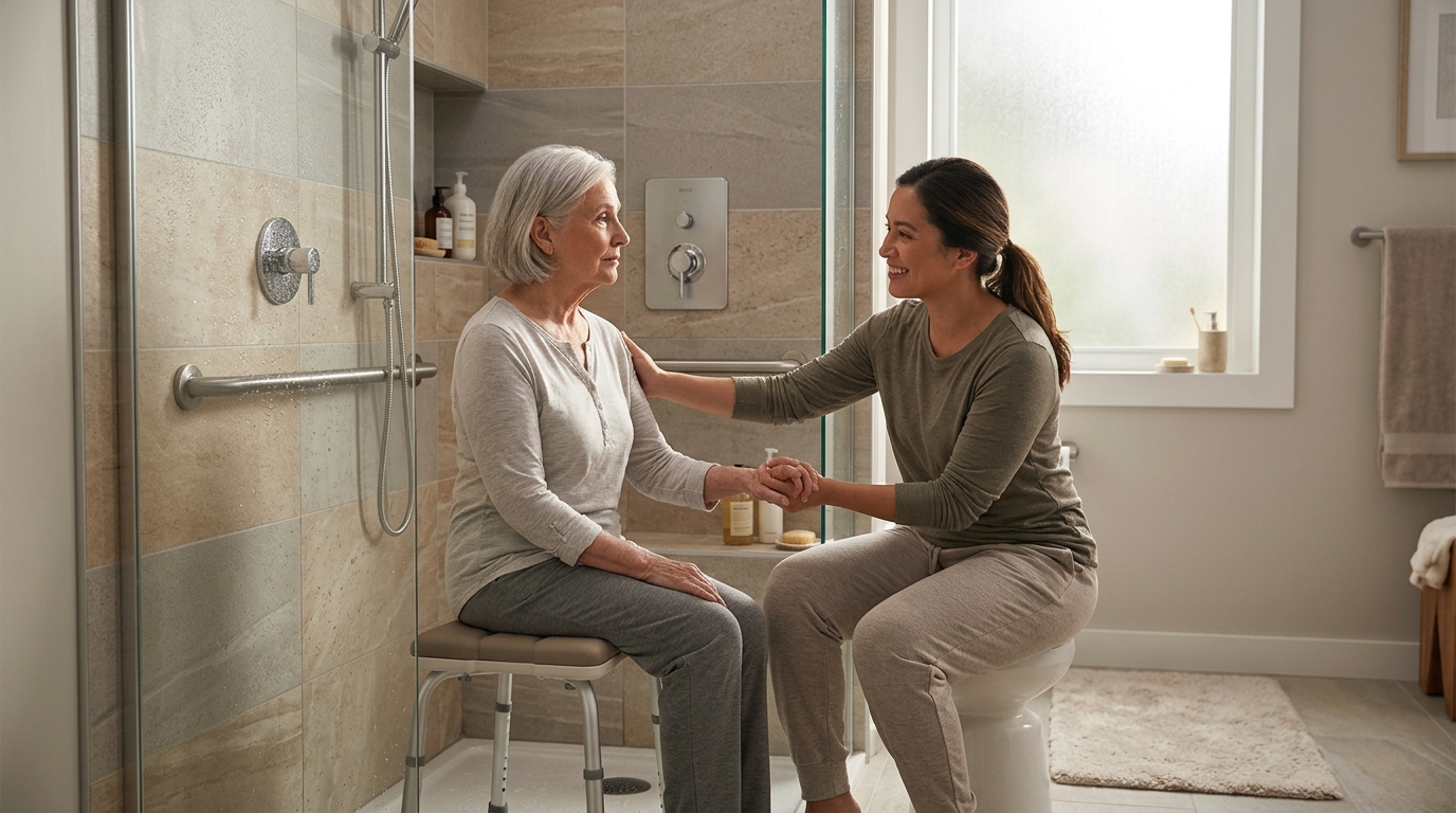Cost-Effective Adaptive Shower Solutions for Family Caregivers