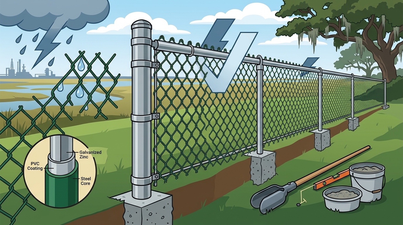 Chain Link Fence Installation in Brazoria County | Superior Fenc