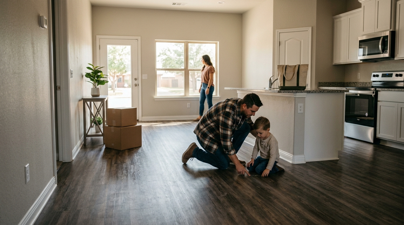 3-Bedroom Townhome Pricing Guide 79382: Vinyl Plank Flooring