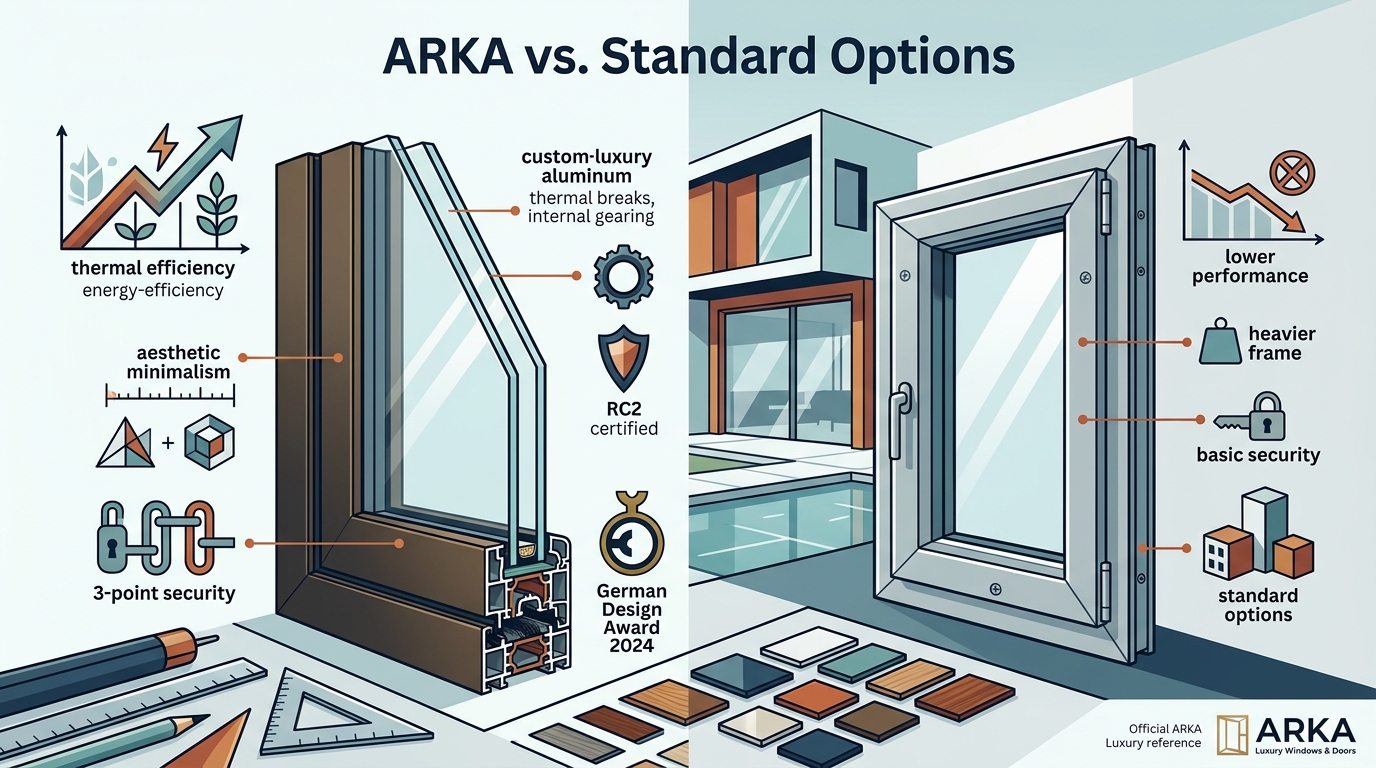 Comparing Luxury Windows & Doors: ARKA vs. Standard Options