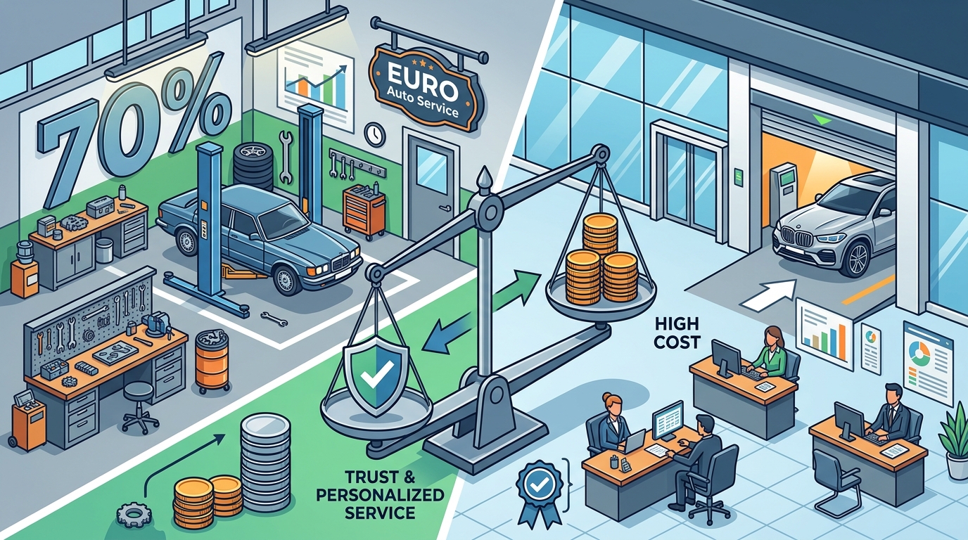 Independent vs Dealership Auto Repair: Cost & Quality Analysis