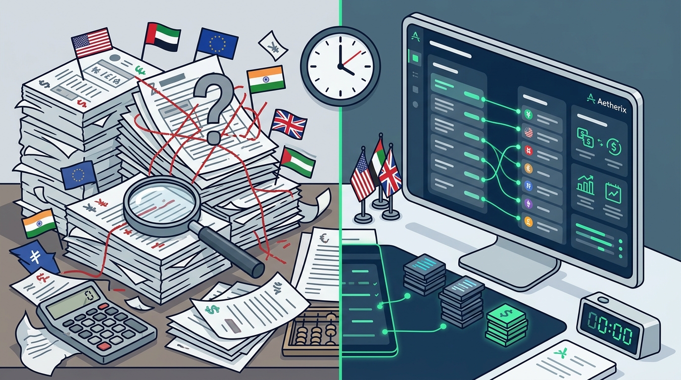 Multi-Currency Ledger Matching: Aetherix vs Traditional Methods