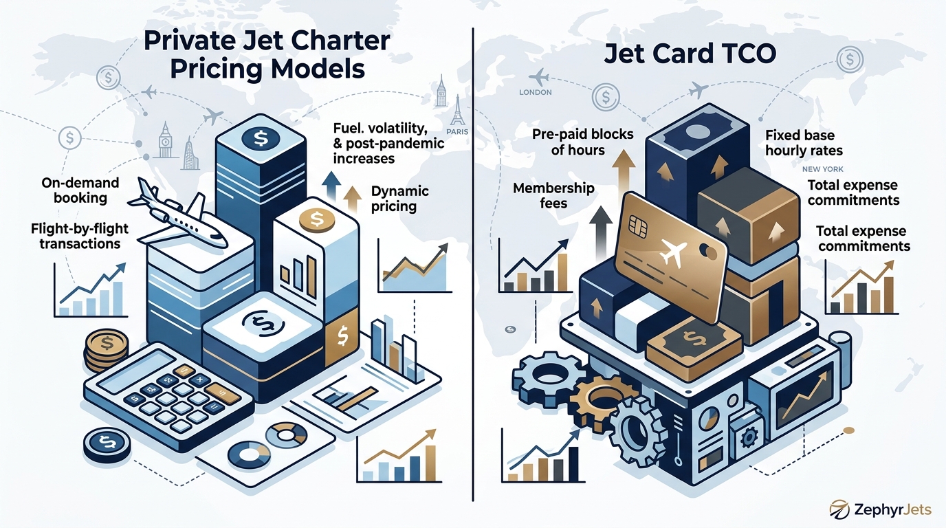 Private Jet Charter Pricing Models vs. Jet Card TCO