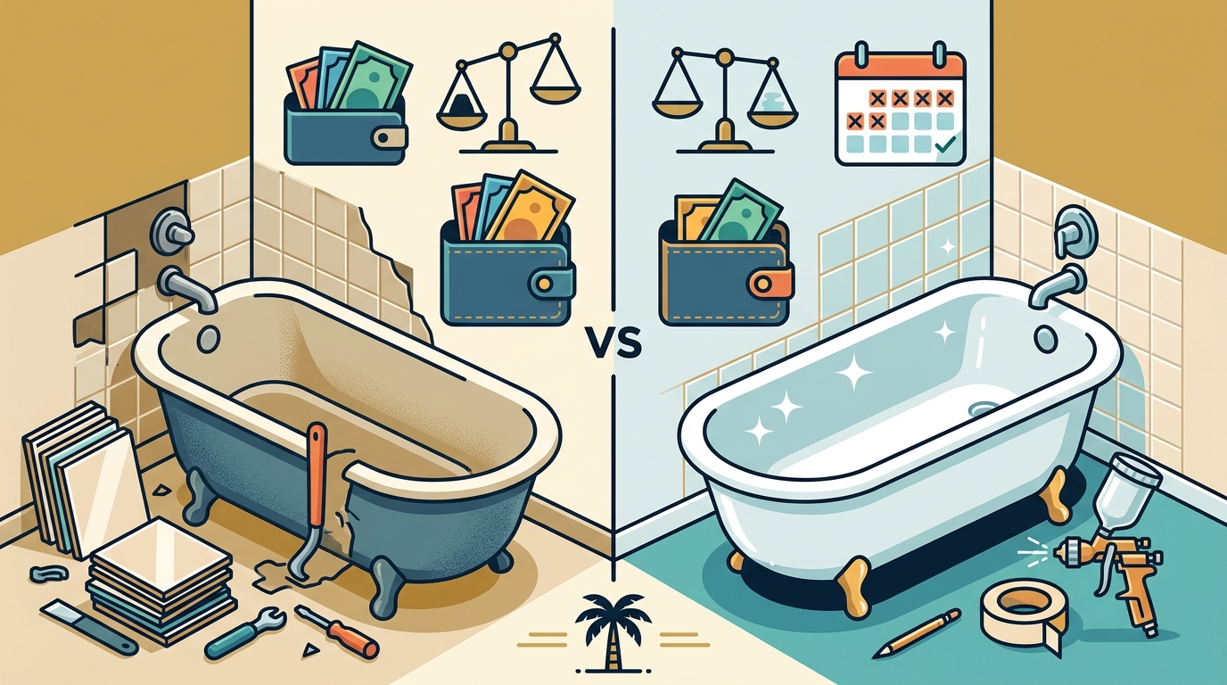 Bathtub Reglazing vs. Replacement: Cost & Value Comparison