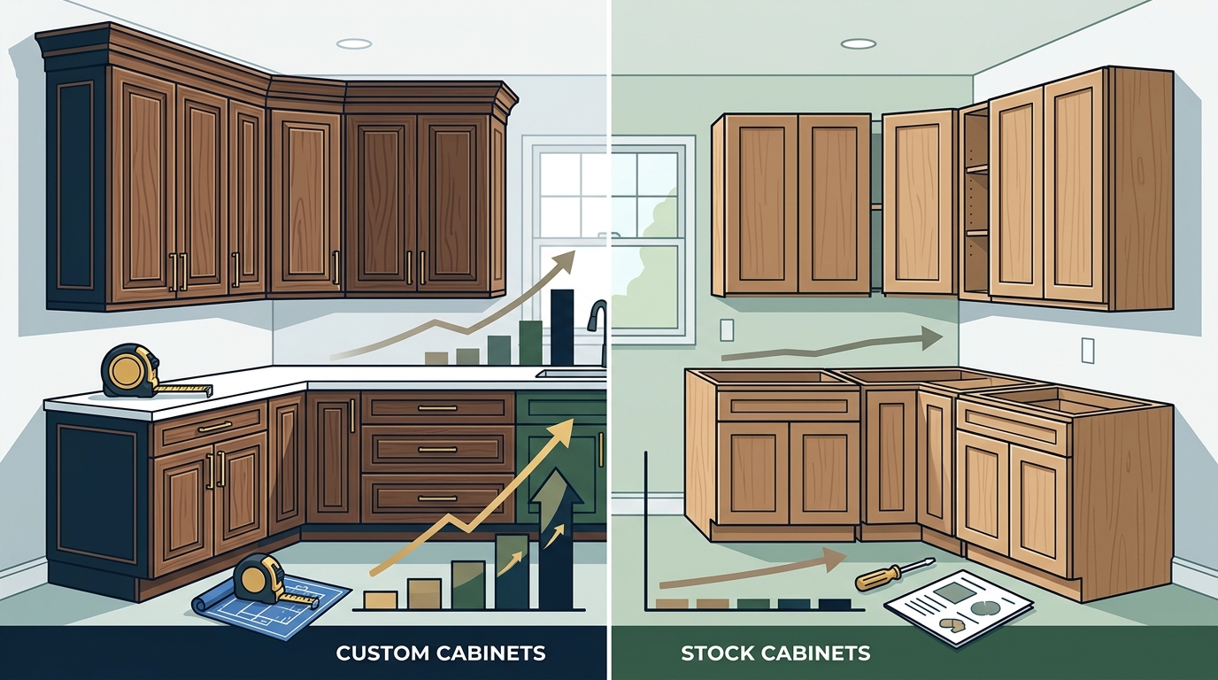 Custom Cabinets vs. Stock: Remodel Depot Comparison