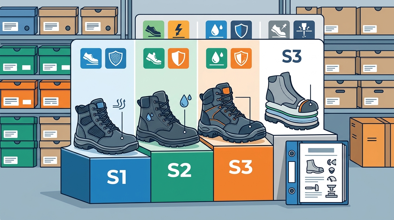 Comparing Protective Footwear: S1, S2, S3 & More