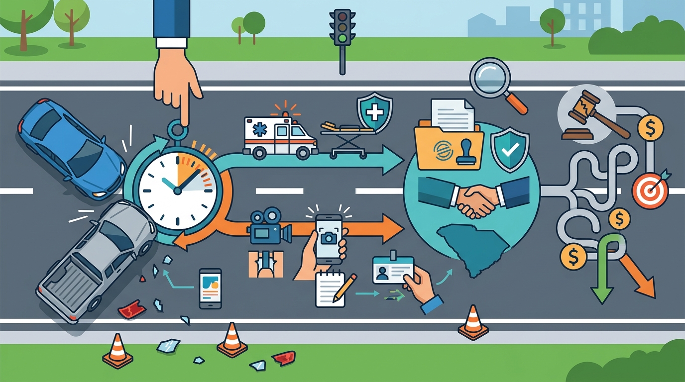 Concrete Benefits of Immediate Action After a SC Car Accident