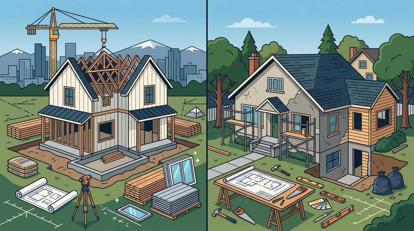 New Home Construction vs. Remodeling: Denver Comparison