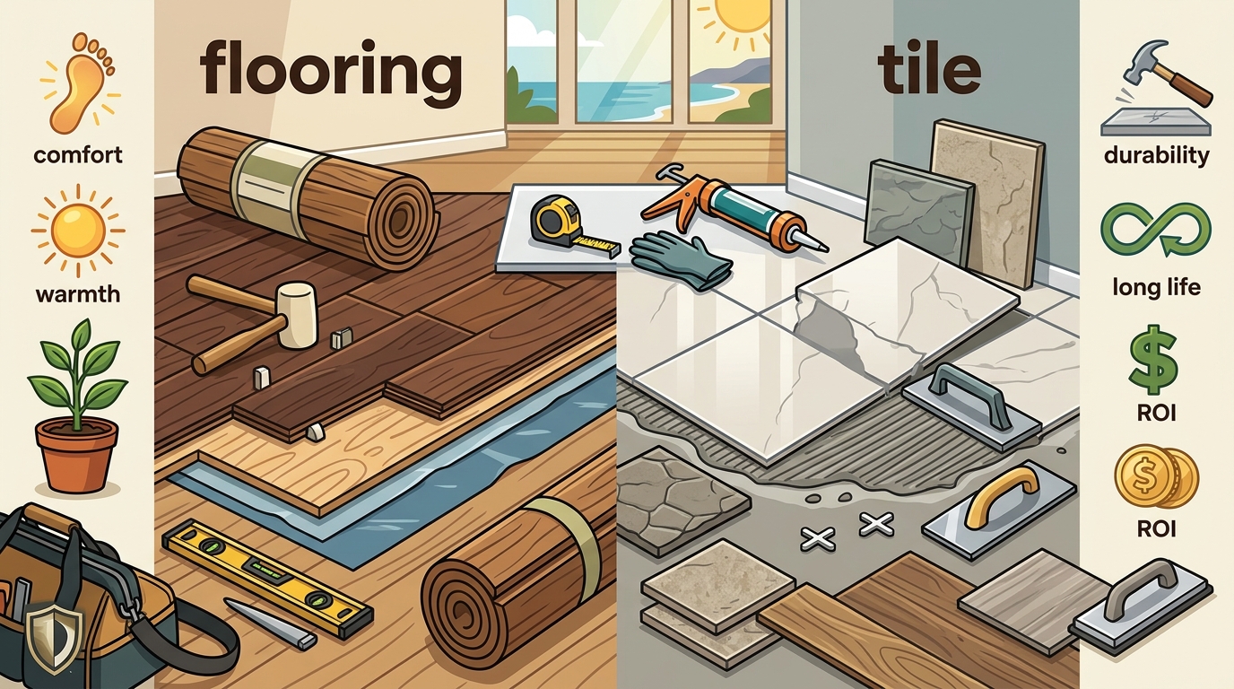 Flooring vs Tile Installation: Cost, Durability & Best Choice